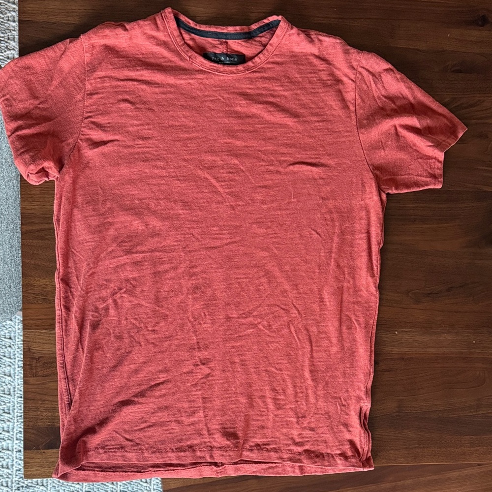 Men's Rag and Bone 100% Cotton Red T-Shirt